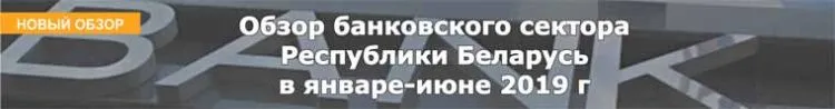 Обзор банковского сектора Республики Беларусь в январе-июне 2019 г