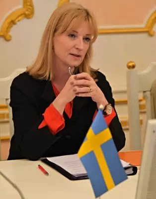Кристина Юханнессон: в числе приоритетных направлений экономического партнерства — деревообработка. Фото vitvesti.by