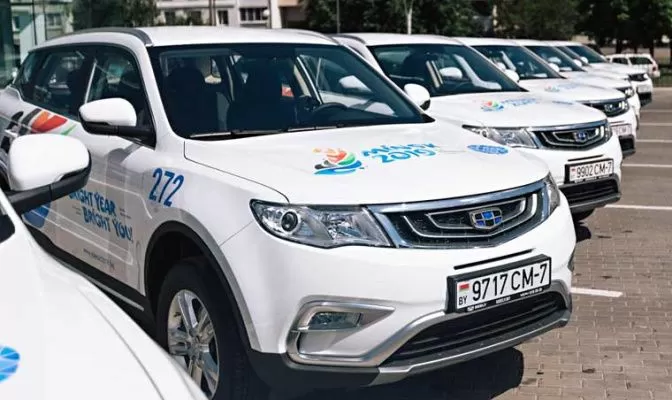 Белджи передал 10 автомобилей Geely Atlas для автопарка II Европейских игр