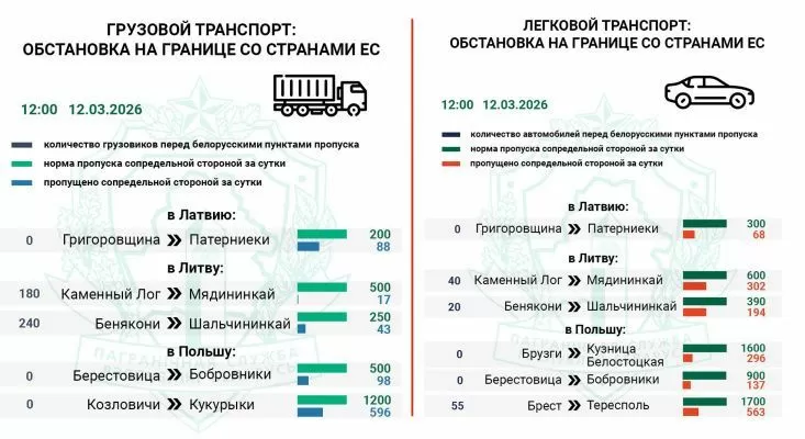 Порядка 420 фур ожидают въезда в Литву — Госпогранкомитет