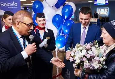 Четырехмиллионным пассажиром стала Татьяна Димирова. Фото belavia.by