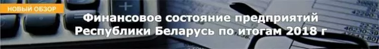 Финансовое состояние предприятий Республики Беларусь по итогам 2018 г 