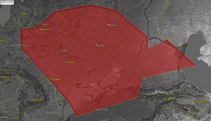 Россия закрыла воздушное пространство на западных границах с Украиной и Беларусью