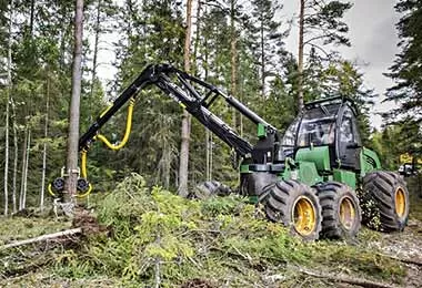 Харвестер АМКОДОР 2551 в работе. Харвестер АМКОДОР 2551 в работе.