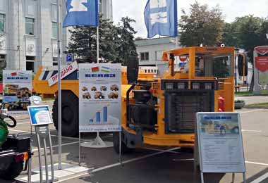 Шахтный самосвал МоАЗ–65010 отправится к потребителю прямо с выставки I Форума регионов Беларуси и Узбекистана, проходившего 29–30 июля в Минске. Фото belaz.by