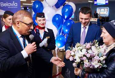 Четырехмиллионным пассажиром стала Татьяна Димирова. Фото belavia.by