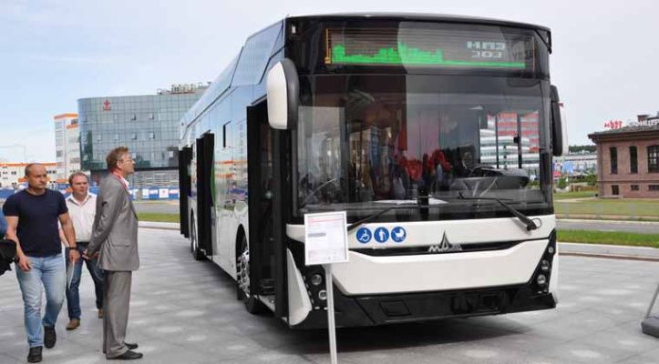 МАЗ представил новый электробус на выставке электротранспорта в «Великом камне»