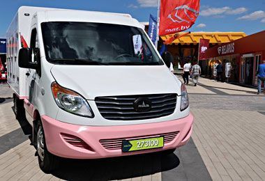 «Розовая» мороженица «Купава» базе шасси МАЗ представлена на «Белагро-2026»