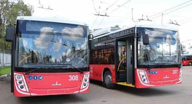 МАЗ поставил четыре новых троллейбуса в российский Владимир