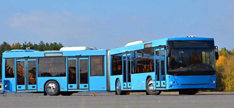 Минский автозавод проведет испытания двухсекционного автобуса МАЗ-216 в Санкт-Петербурге