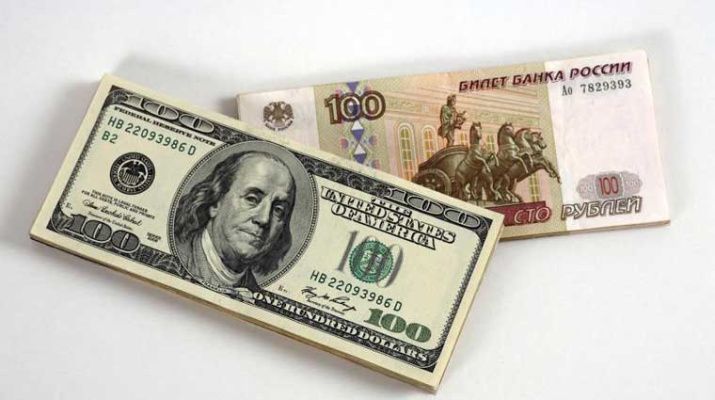 Доллары и российские рубли