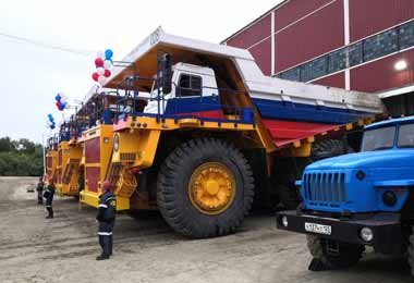 Карьерные 130-тонные самосвалы БЕЛАЗ–75131 начали работу в Приморском крае