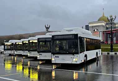 МАЗ поставил шесть газомоторных автобусов в российский Южно-Сахалинск