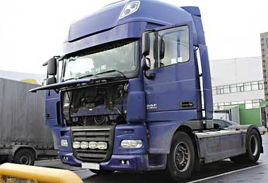 Белорусская таможня пресекла незаконный ввоз тягача с видоизмененным VIN-номером