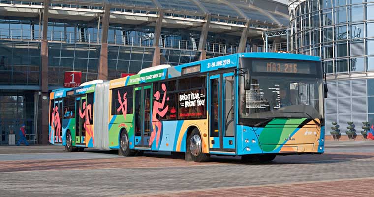 Новый автобус планируется поставлять в крупные города стран ЕАЭС и дальнего зарубежья. Фото maz.by
