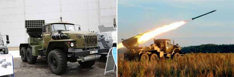 Боевая машина РСЗО калибра 122 мм «Шквал».