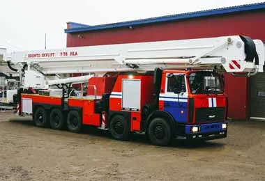 Компания «Пожснаб» создало новый пожарный автоподъемник на шасси МЗКТ