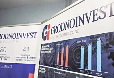 В СЭЗ «Гродноинвест» за девять месяцев 2019 г привлечено более 223 млн долл иностранных инвестиций