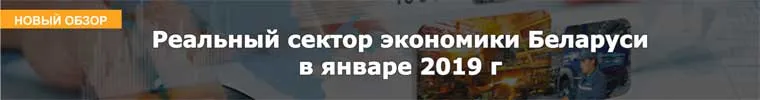Реальный сектор экономики Беларуси в январе 2019 г 