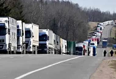 Госпогранкомитет фиксирует наибольшее скопление фур на въезд в Литву