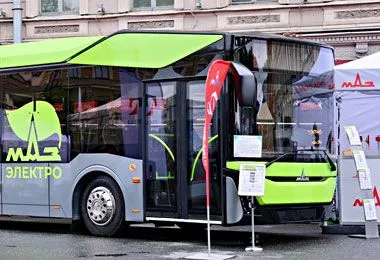МАЗ представил новый электробус МАЗ 305Е на выставке в Санкт-Петербурге